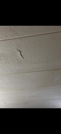 Tear in ceiling