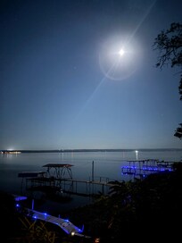 Moonlight on the lake.