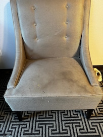 This was the chair in the two room suite