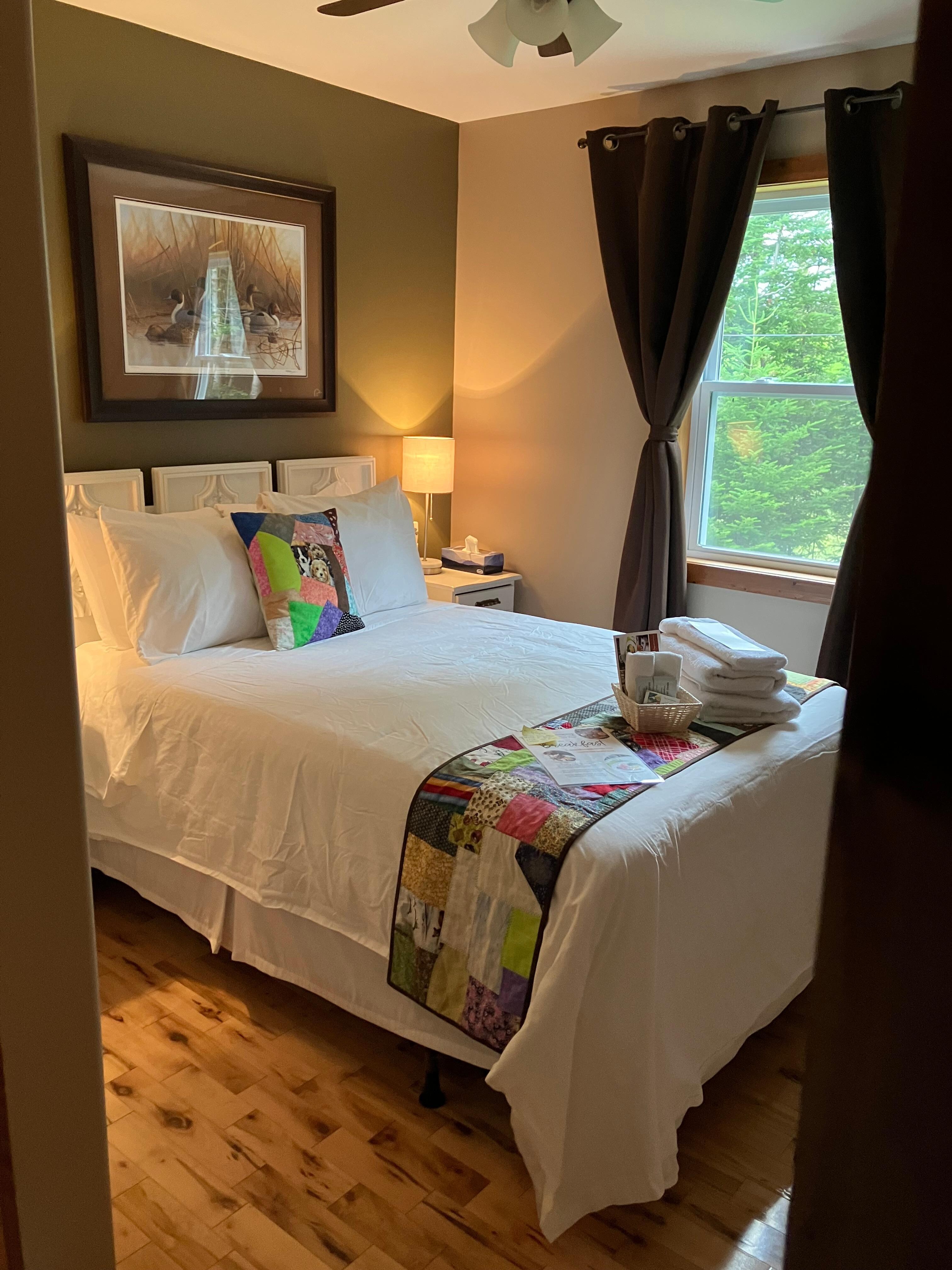 One of the four offered rooms