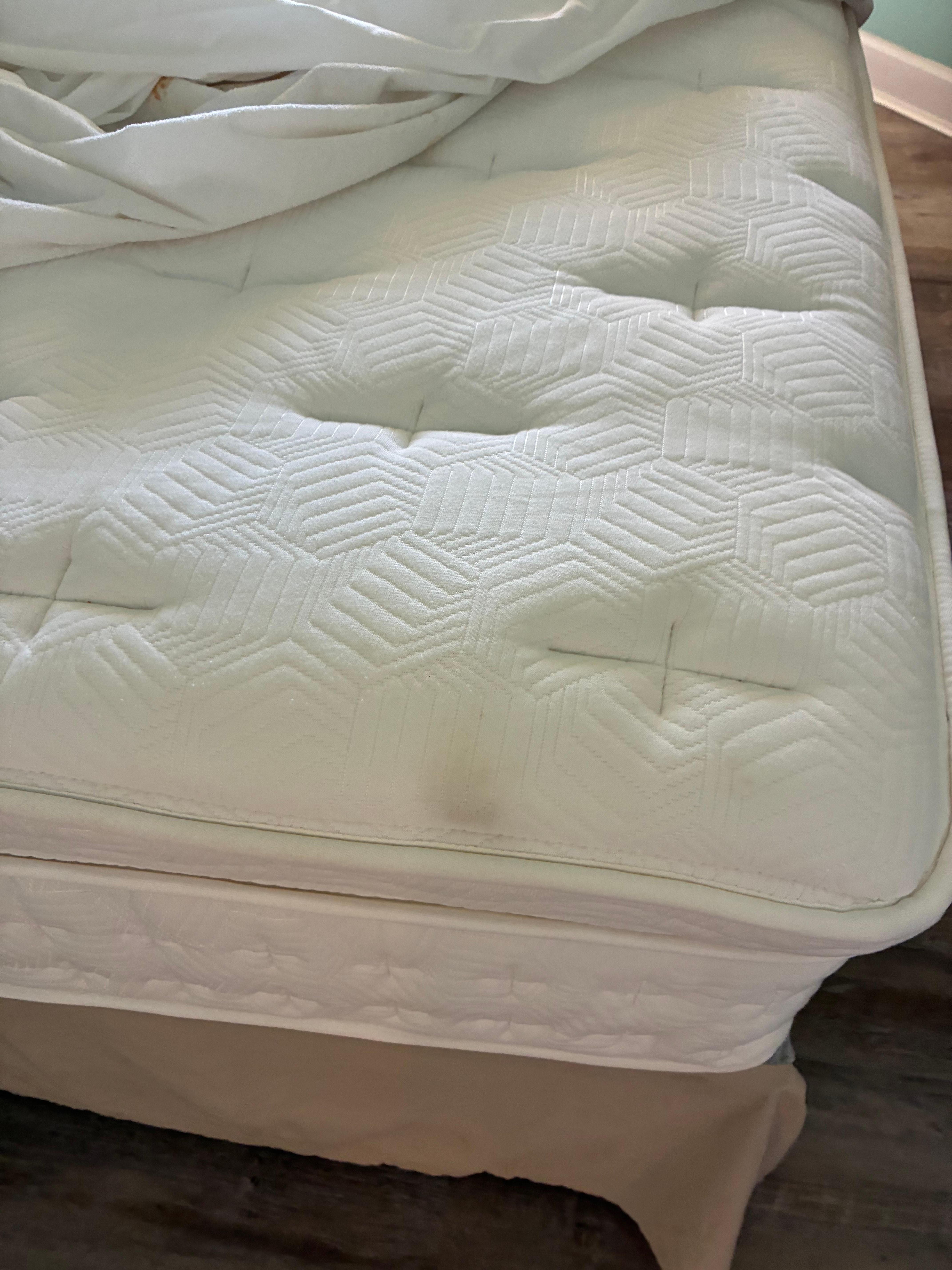 Went through to bed cover 
