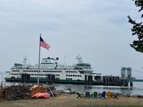 We enjoyed watching the ferries come and go. It was noisy sometimes.