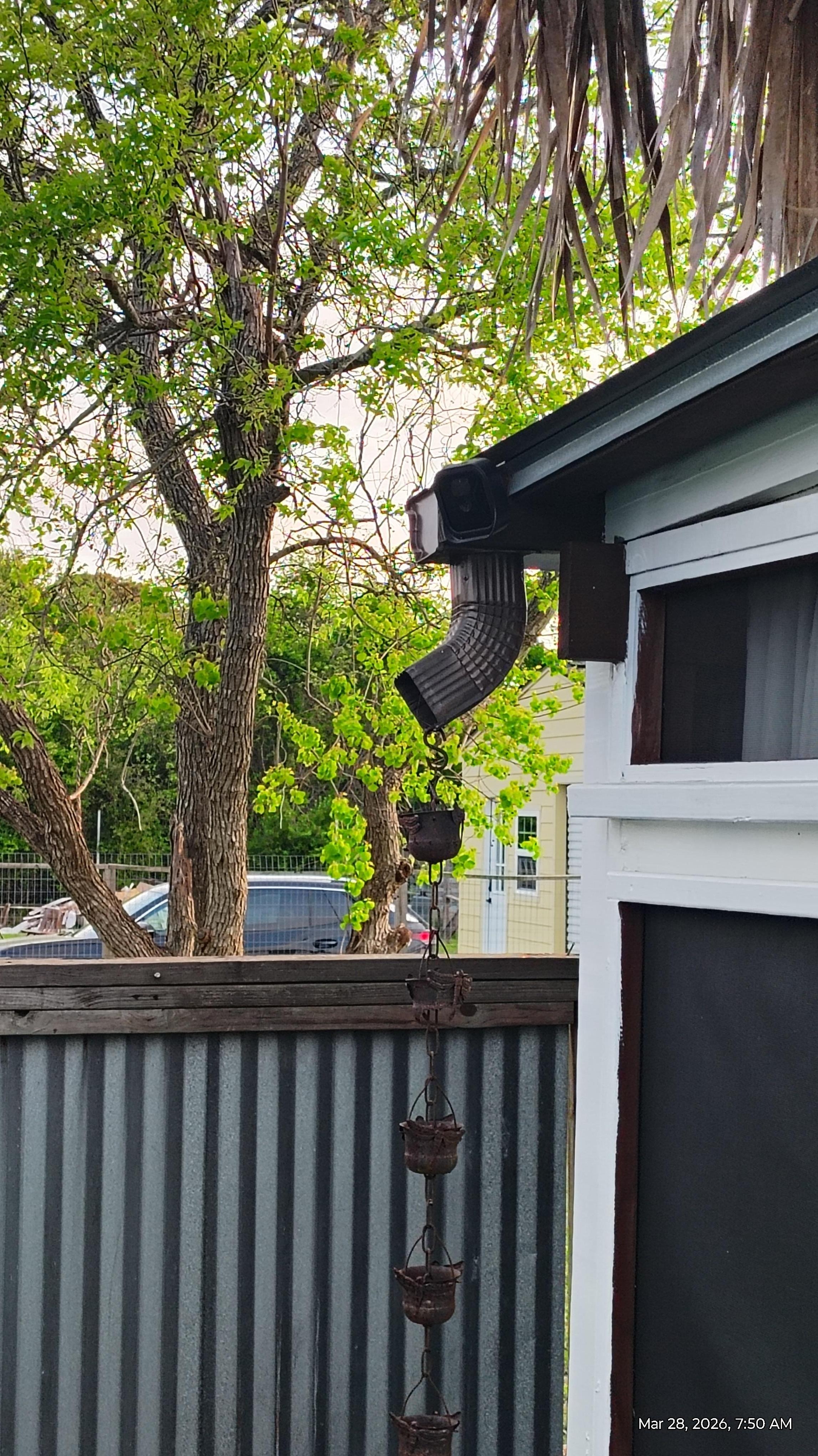 Camera's facing pool