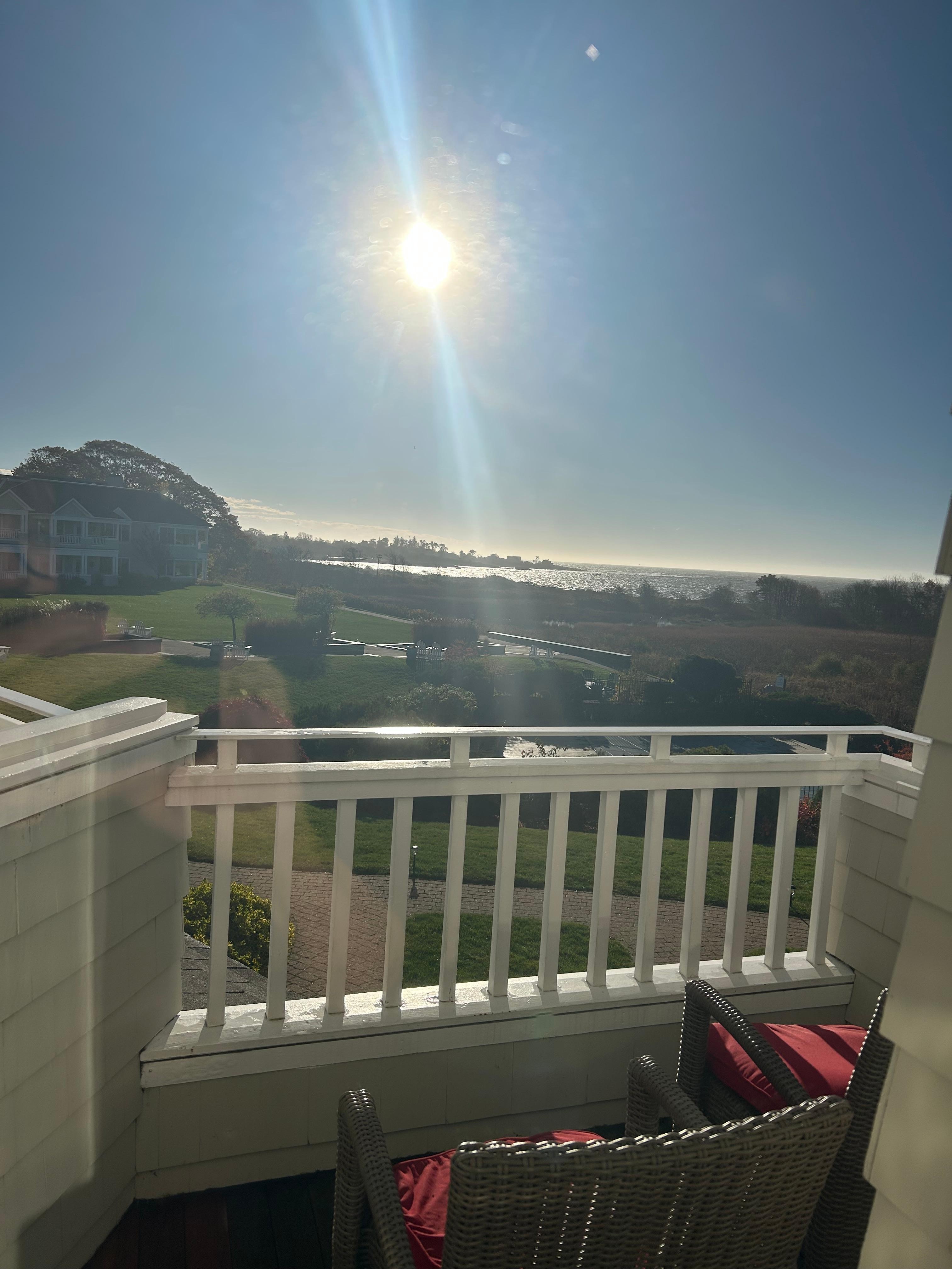 View from the balcony. 