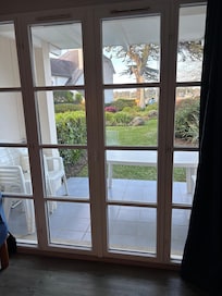 Lovely patio to grass area