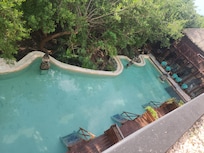 The pool from the 2nd floor