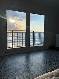 Upstairs Bigger room sunset view