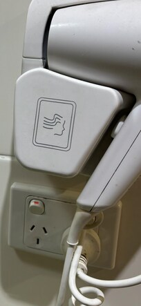 Mould on the hairdryer and especially all over the plug that plugged into the wall