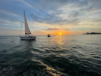 Sunset cruise on the gulf.