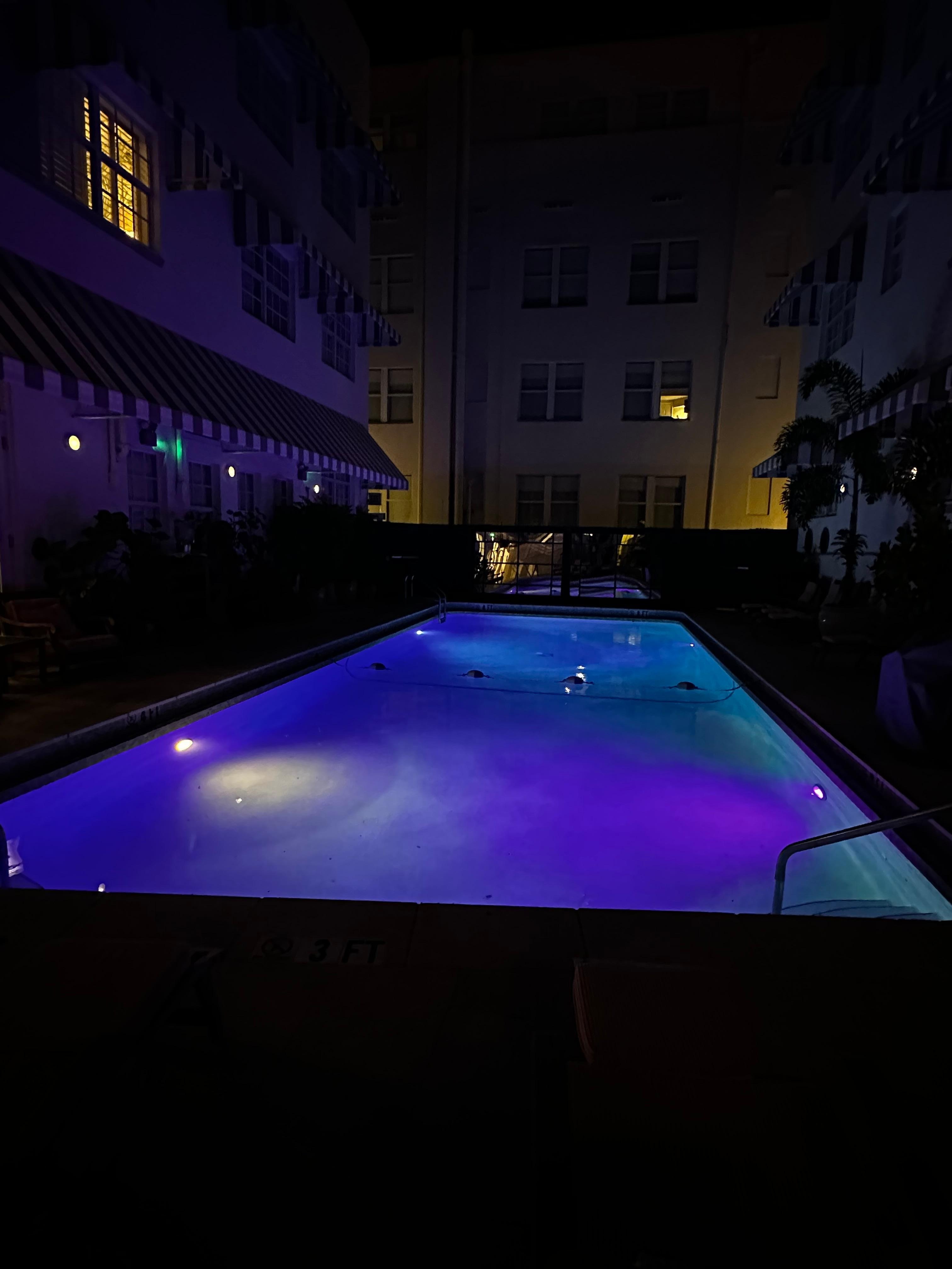 Lobby level pool