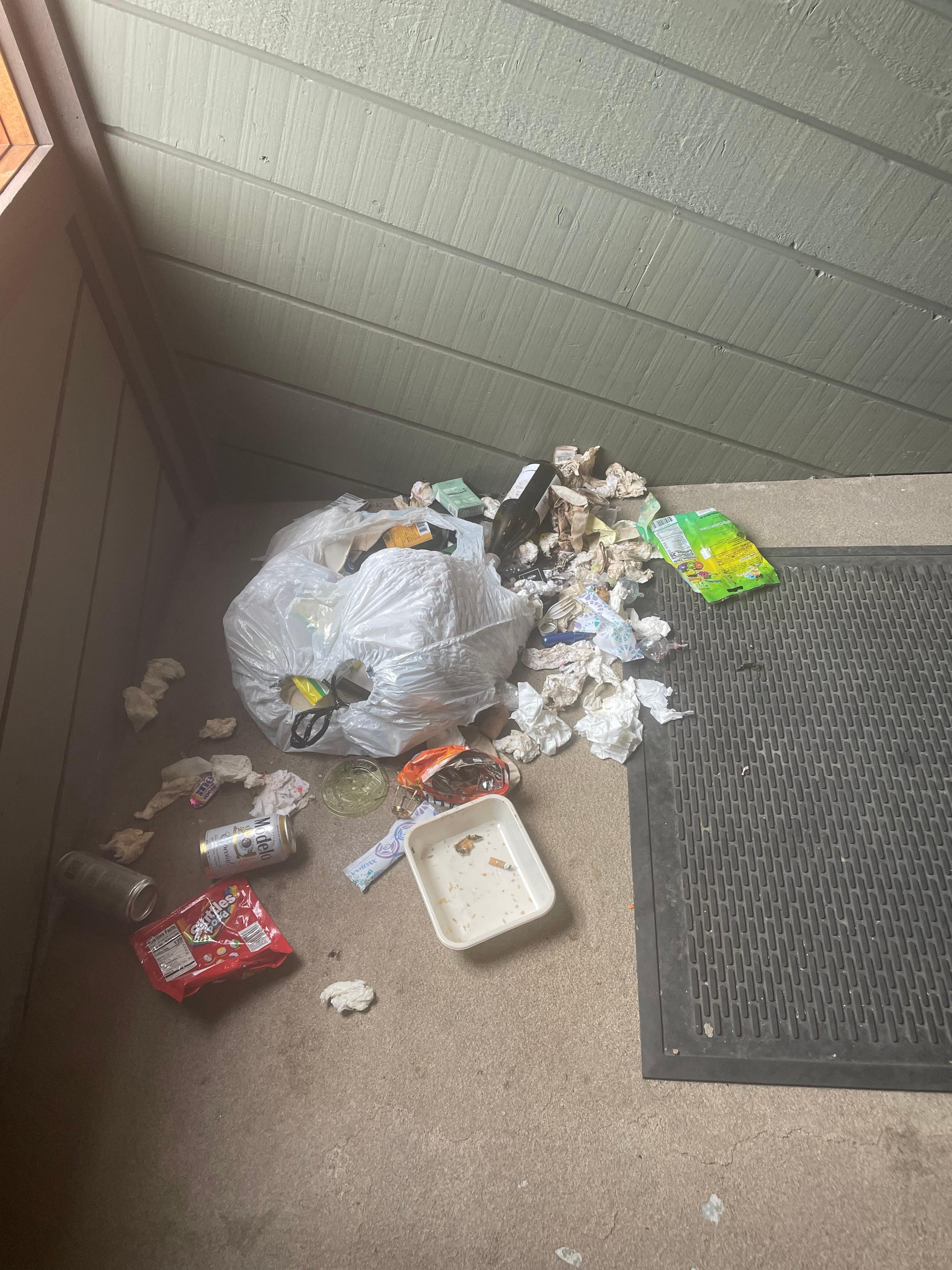Garbage on 3rd floor landing