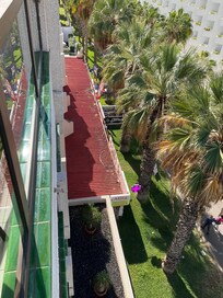 Convenient shopping around the corner on a walking street.