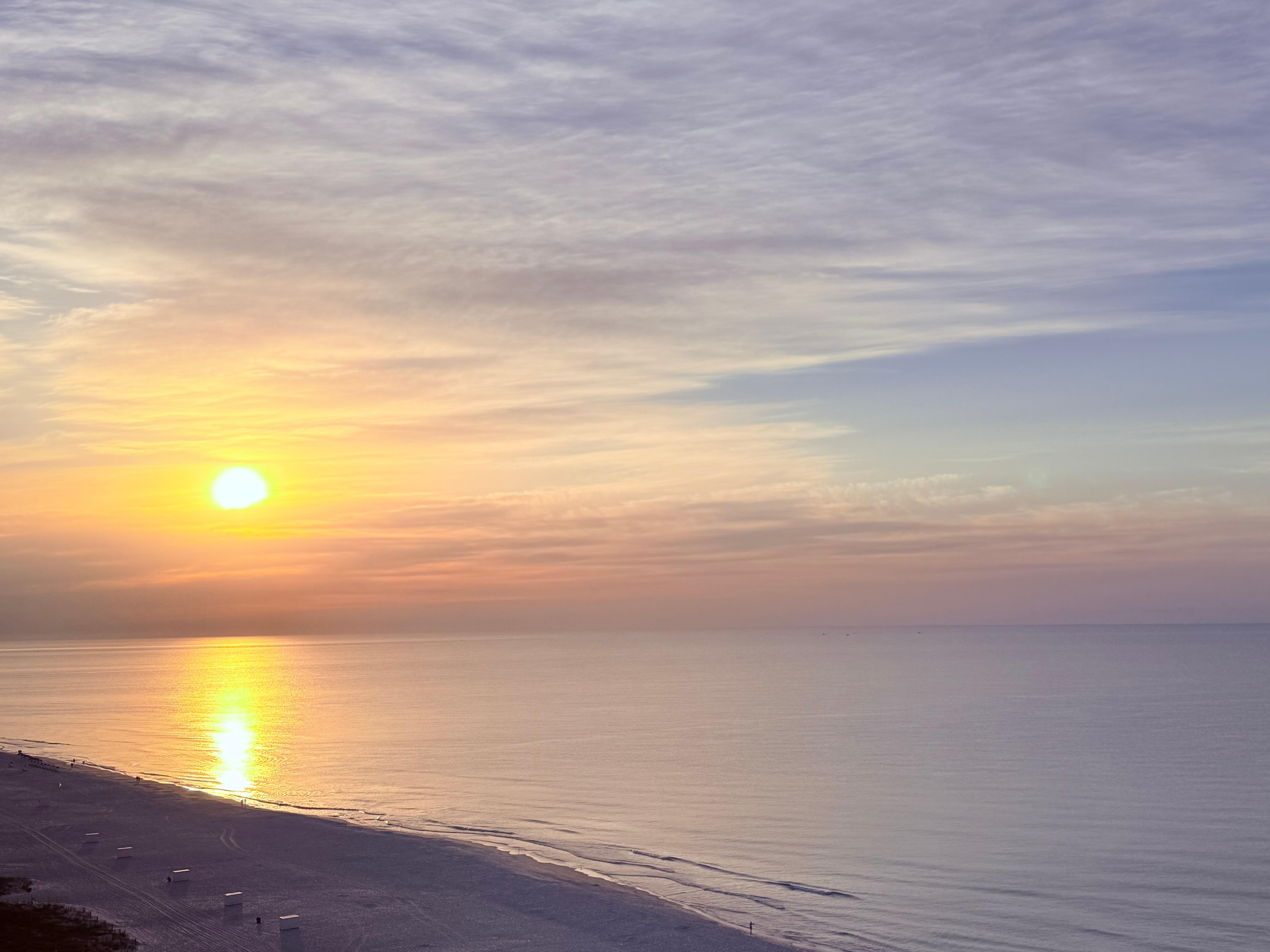 Early morning sunrise from the balcony 