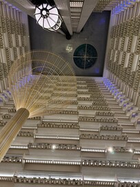 Looking up from the lobby.