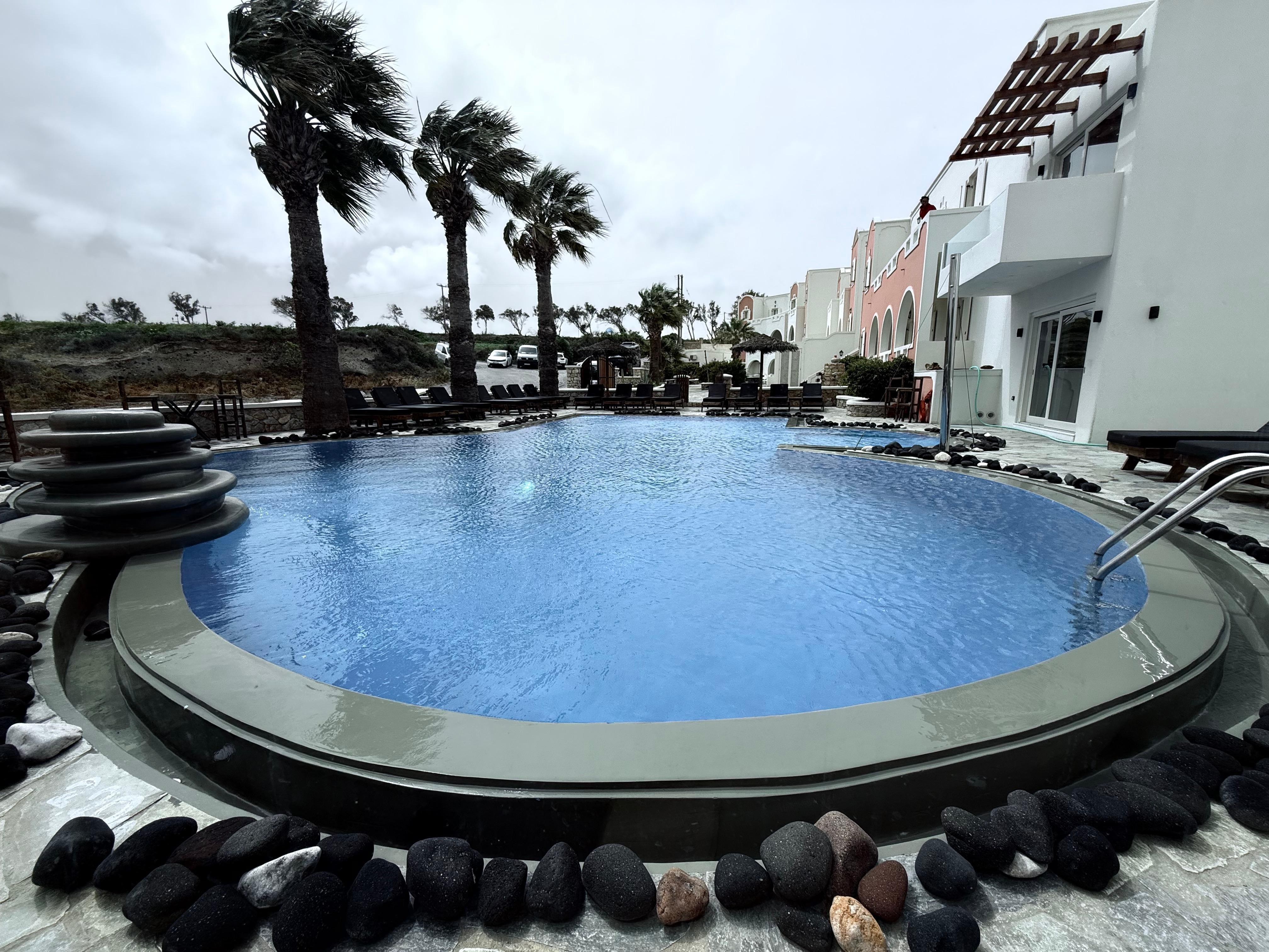 View of pool from the resto