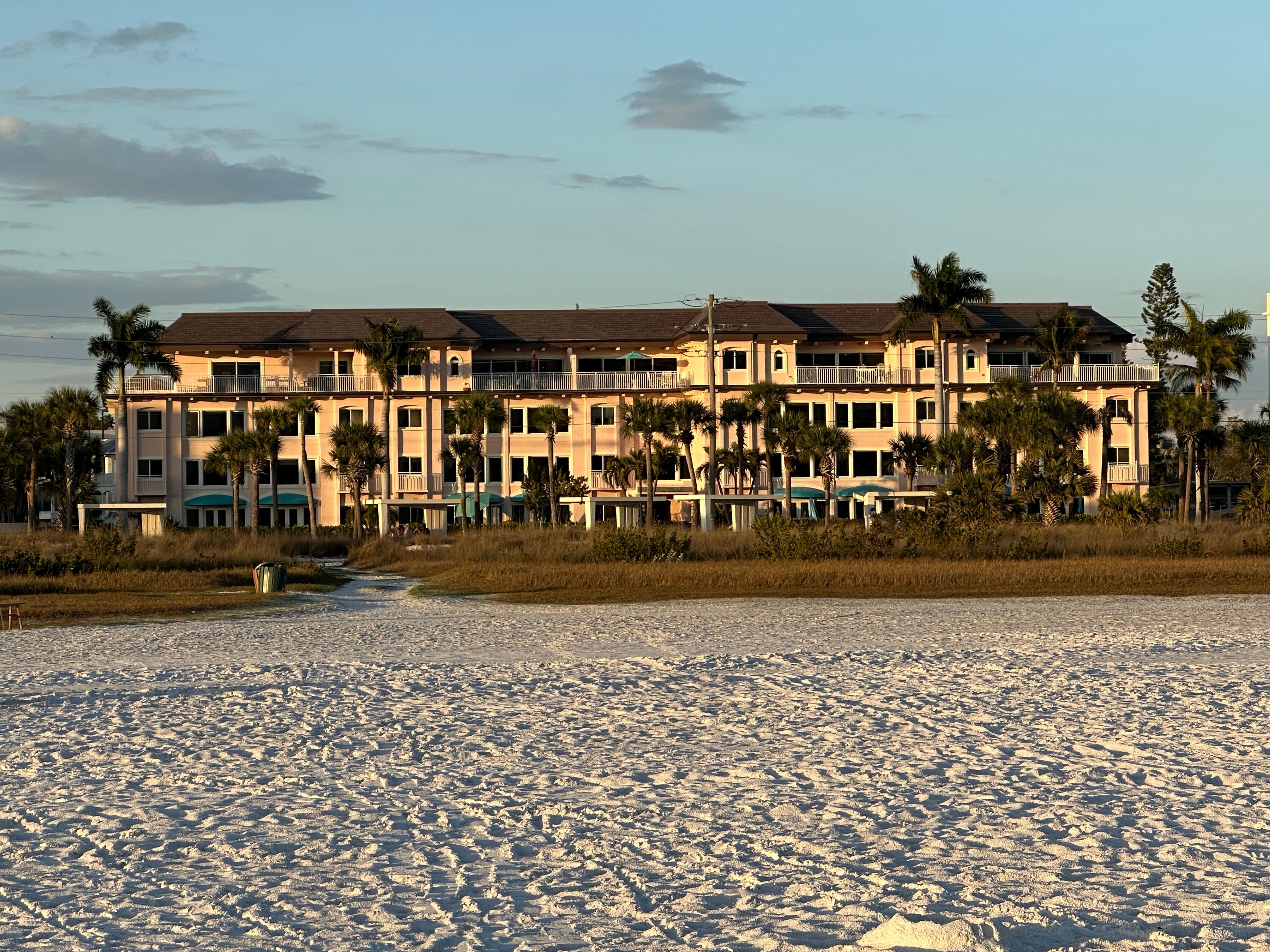 View of Sunset Royale, Condo building