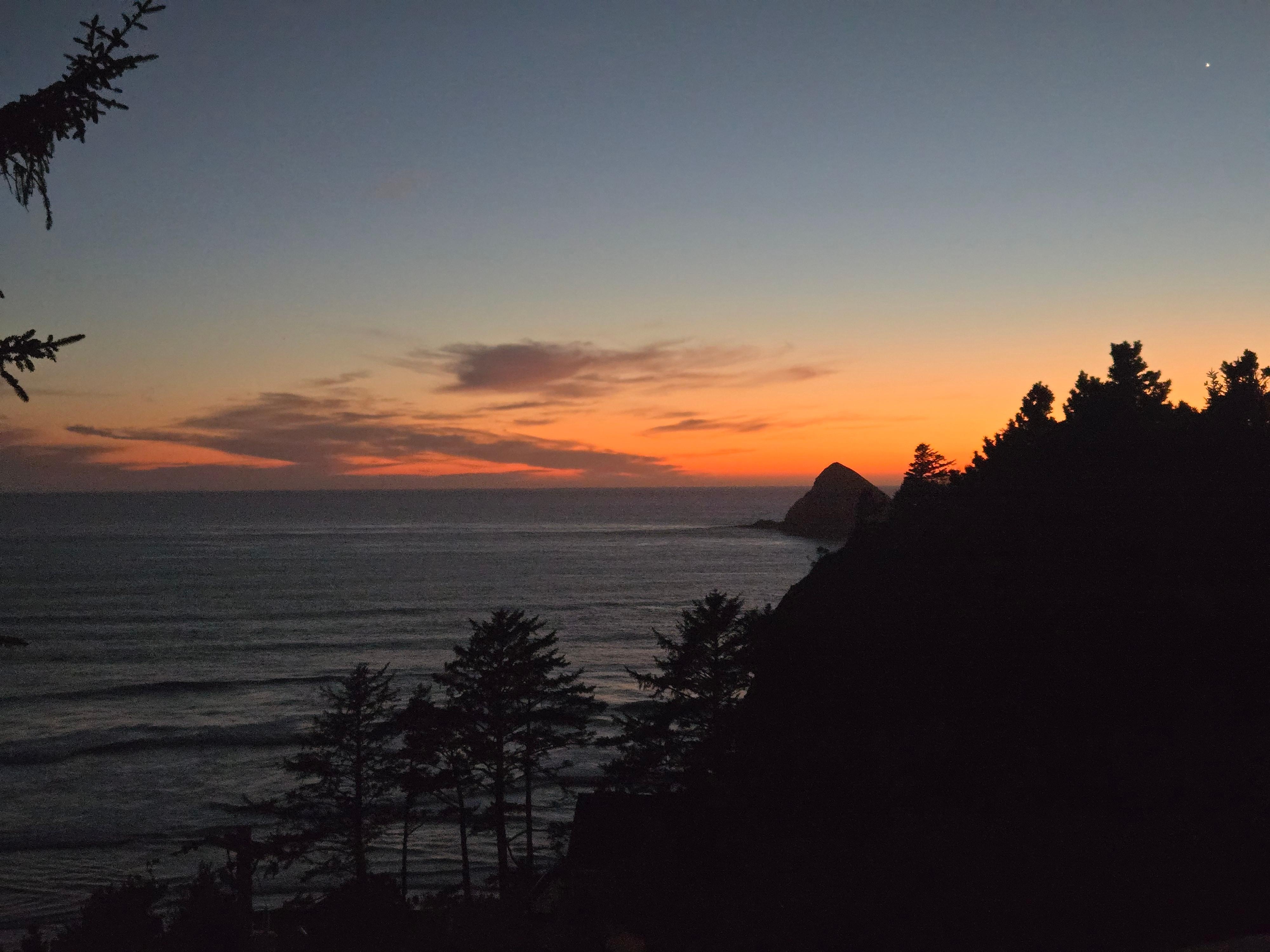 Sunset from the kitchen