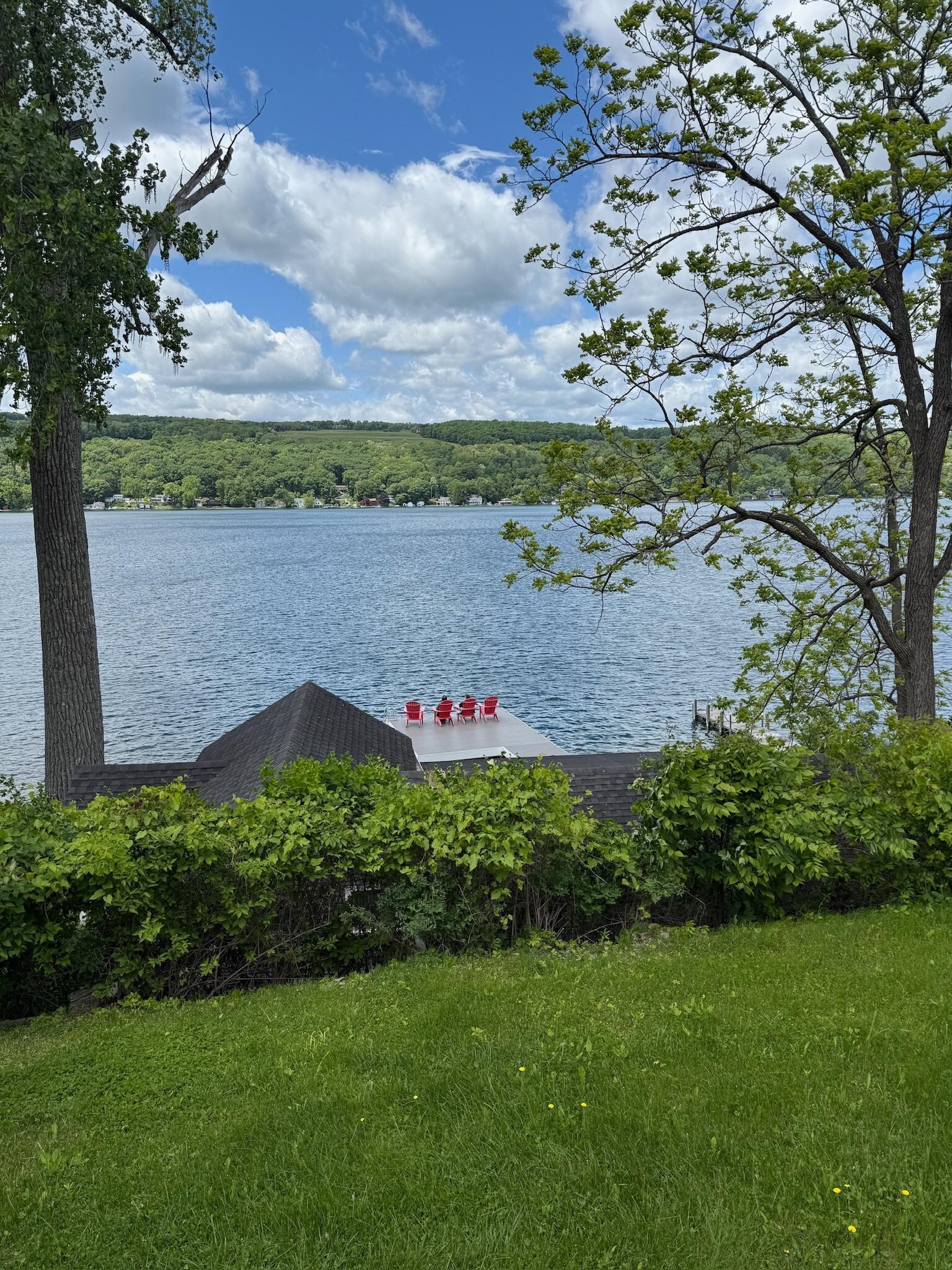 View of the dock from the main house.