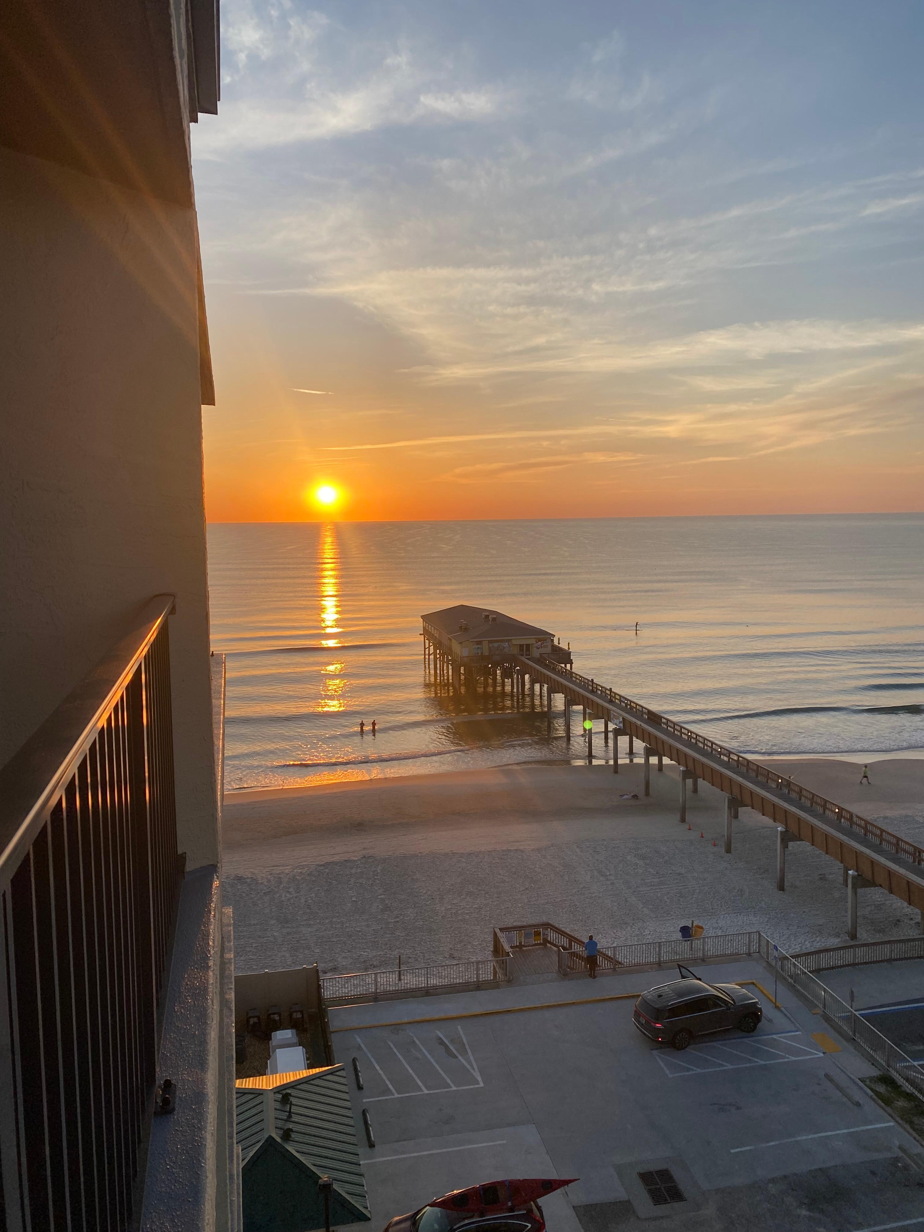 Sunrise from the balcony