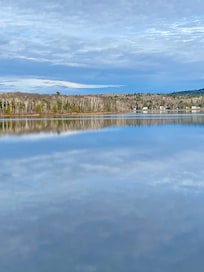 View of the lake from the deck on a brisk November morning.