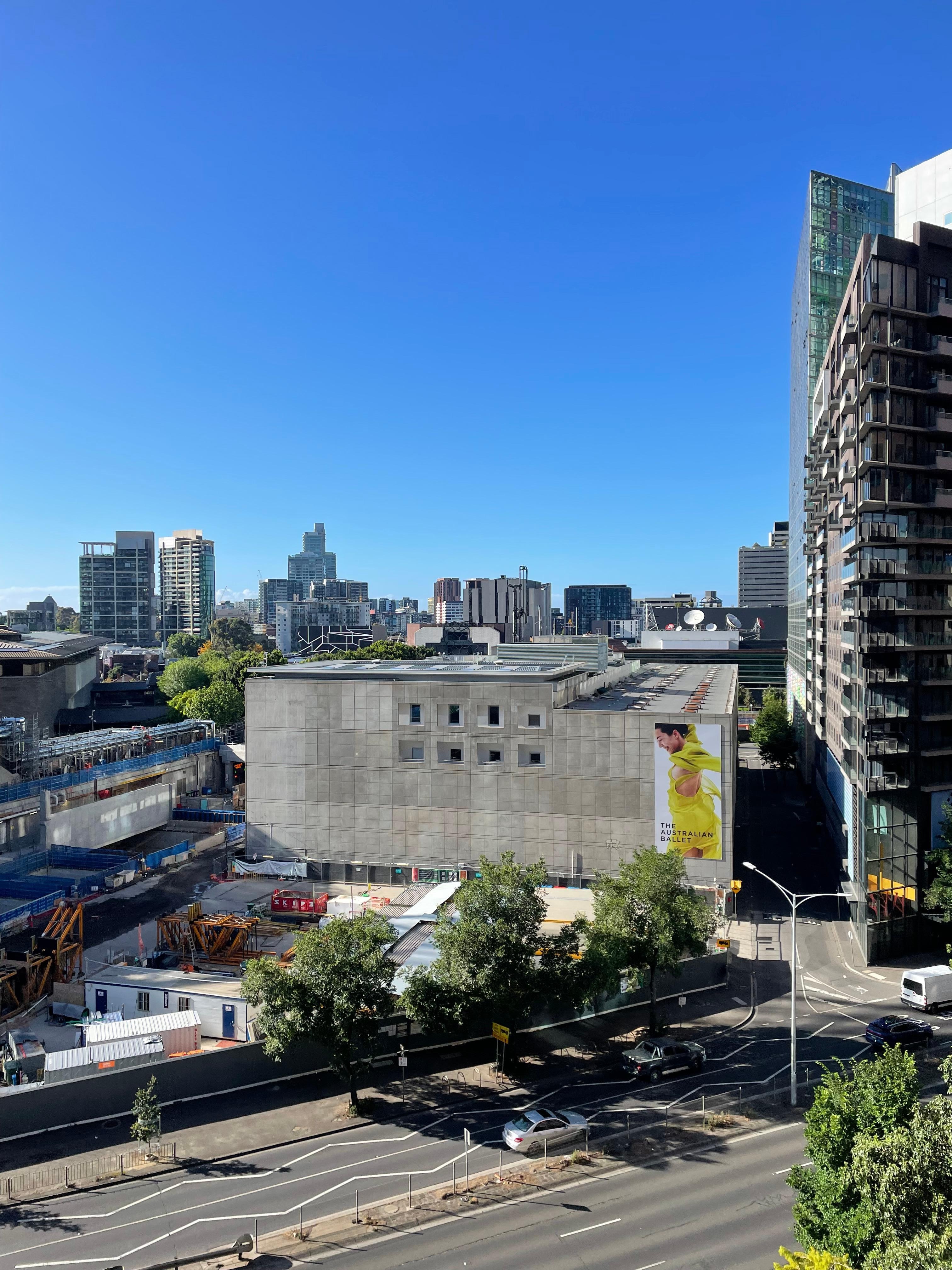 Lounge room view to Australian Ballet