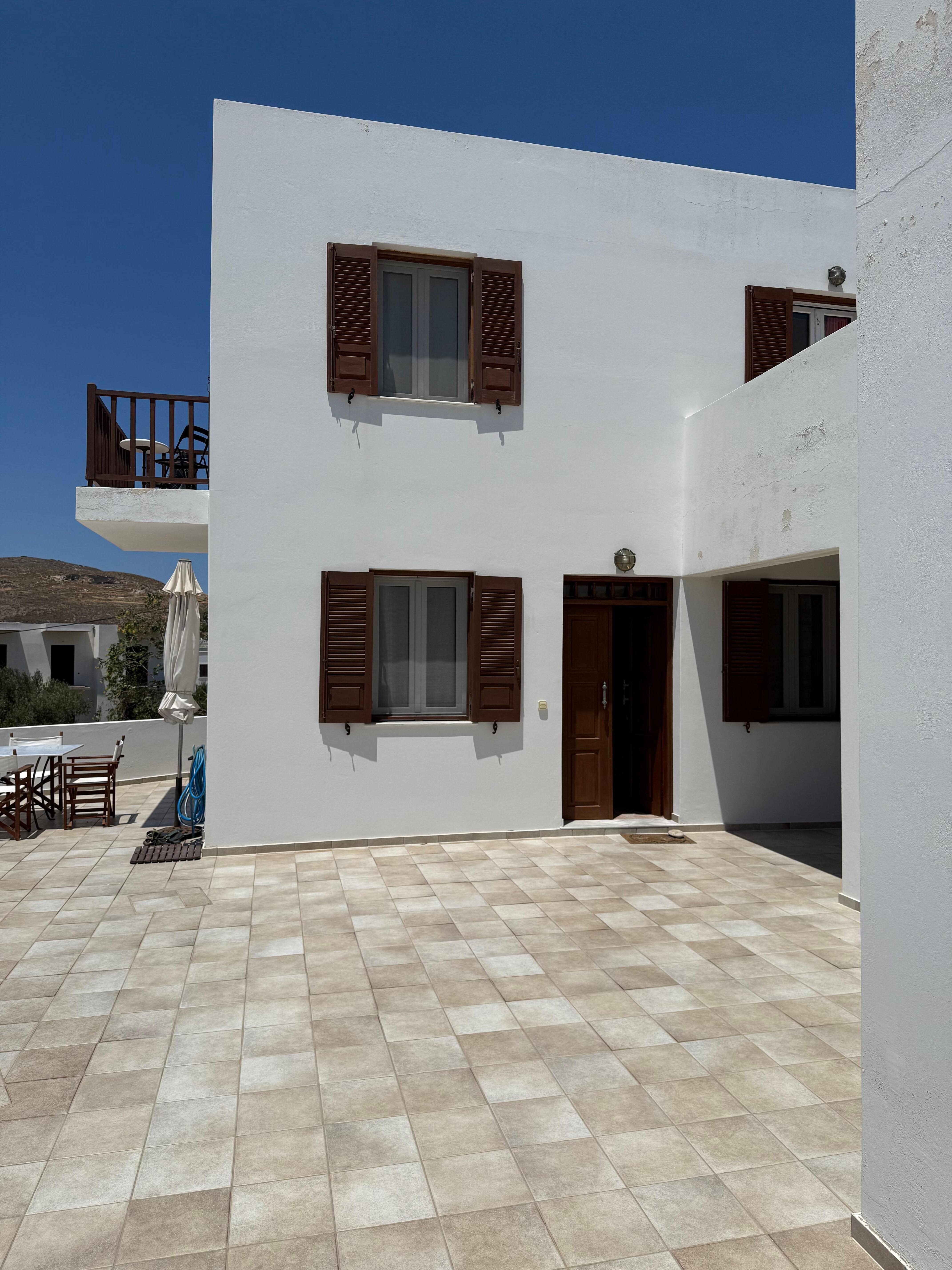 Front door and balconies. 