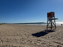 Beautiful beach steps away from the rental