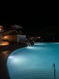 The pool at night