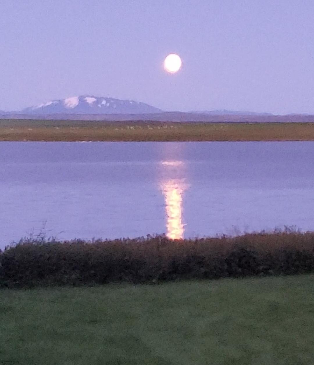 Full moon rising in August