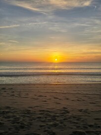 Morning run on the beach