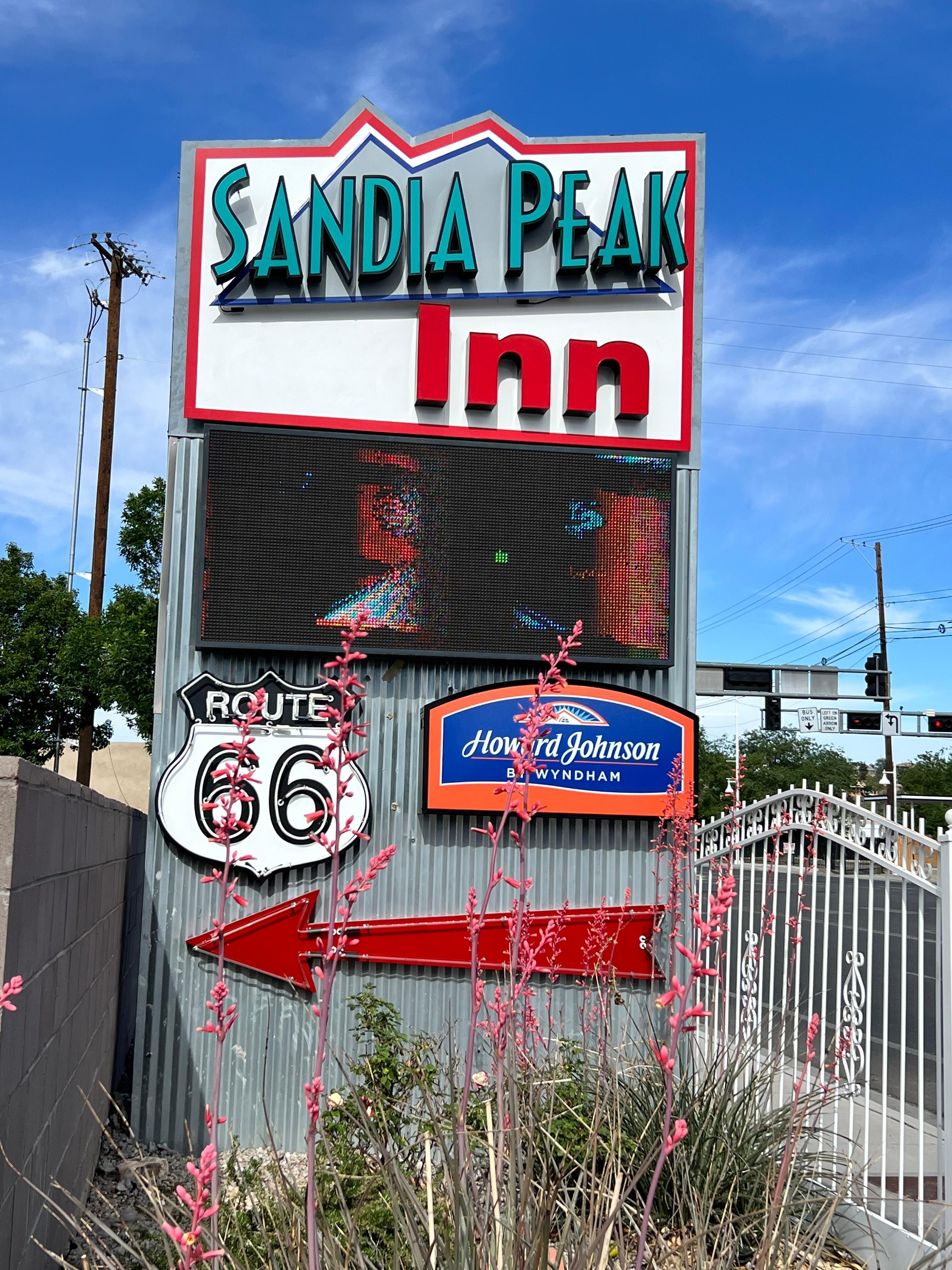 Sign that greets guests on Route 66