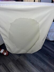 Old and damaged bedding.