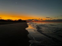Peaceful morning sunrise walks on the beach