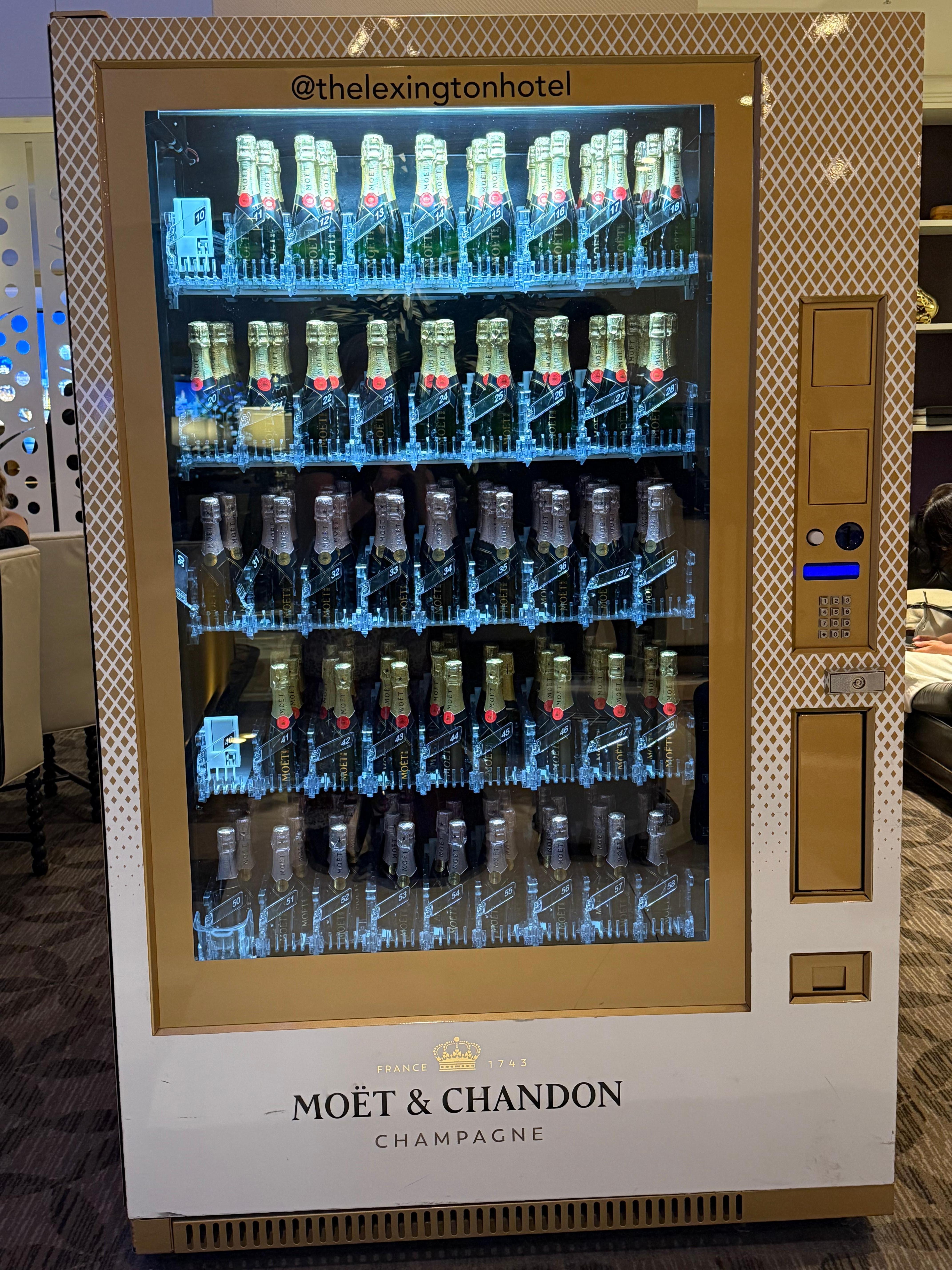 Champagne vending machine