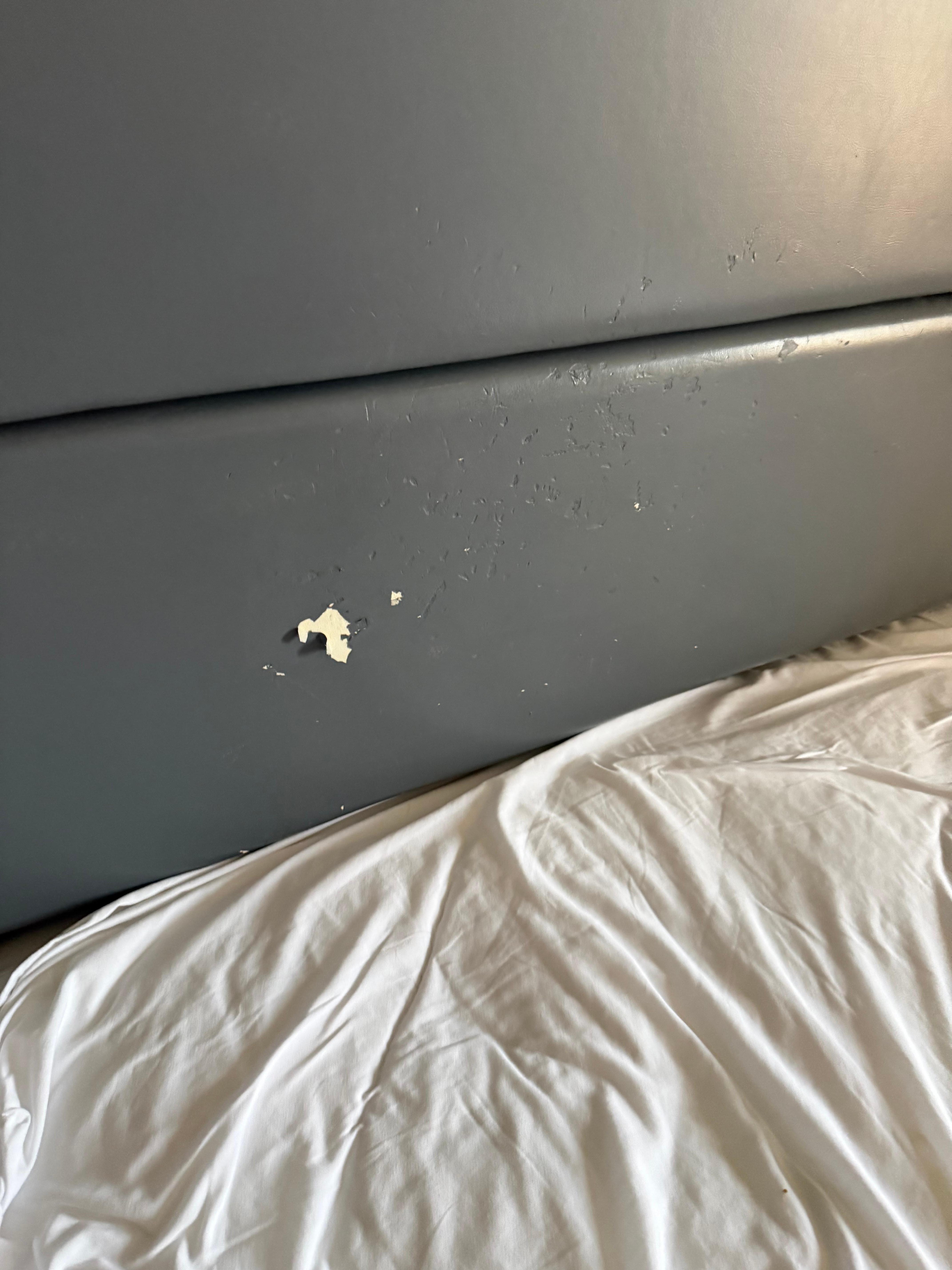 Head board had holes.