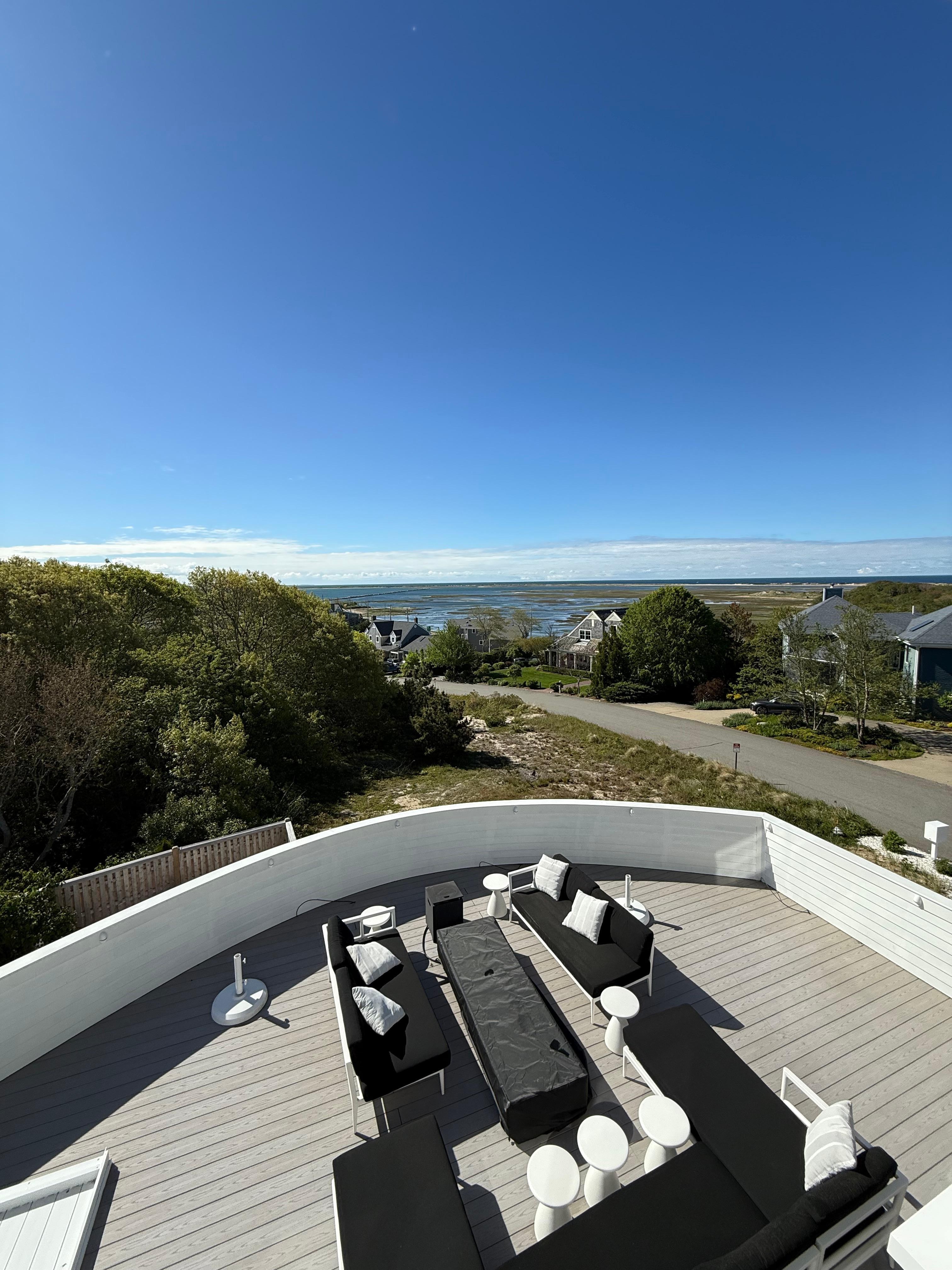 The stunning outdoor terrace on the main floor