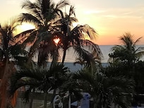 Sunrise from the balcony do you see the heart in the tree? Magical