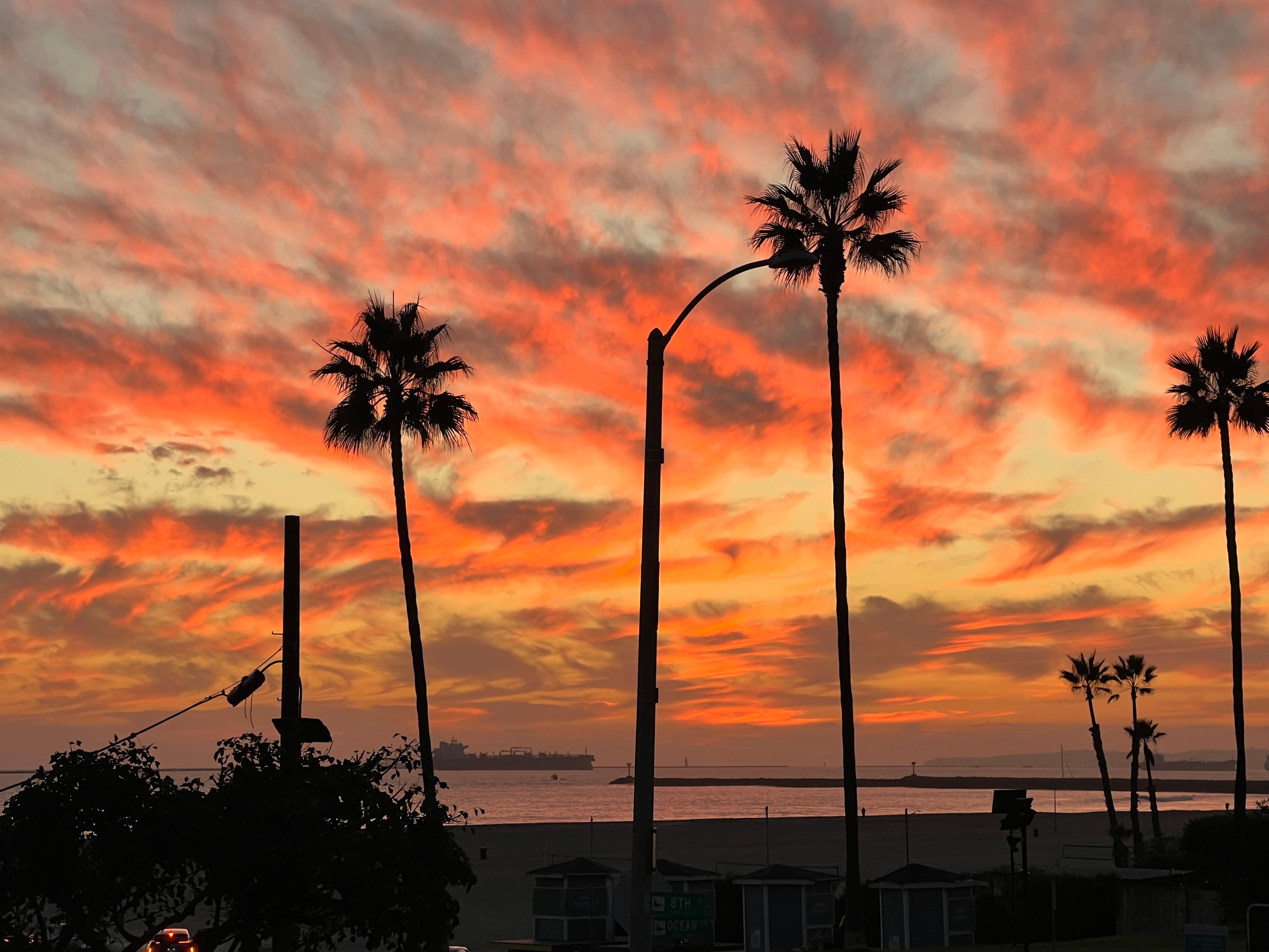 Sunset view from the balcony.