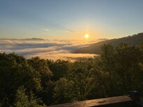 Morning sunrise over the lake.