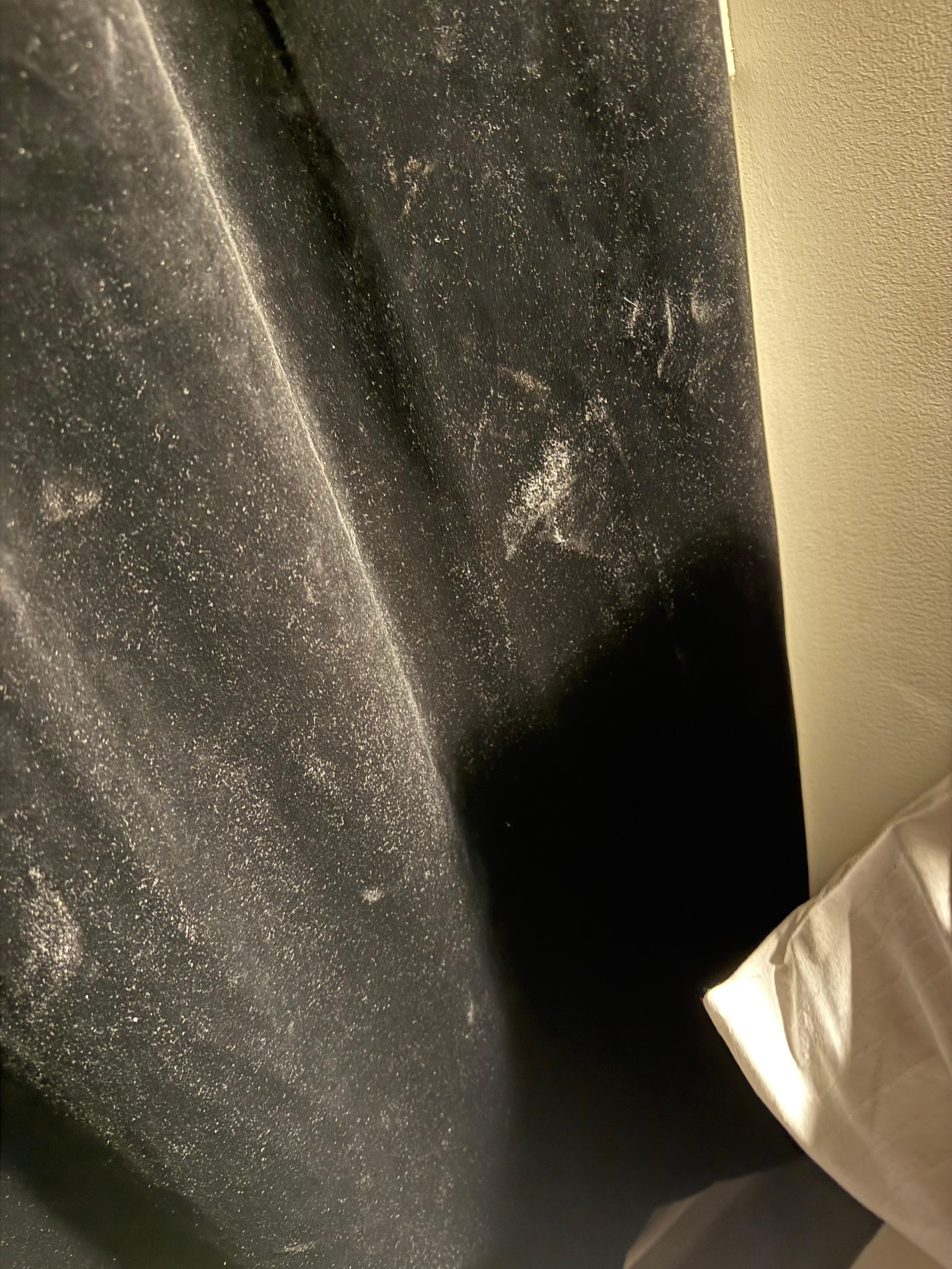 Visible dust on the curtain