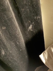 Visible dust on the curtain