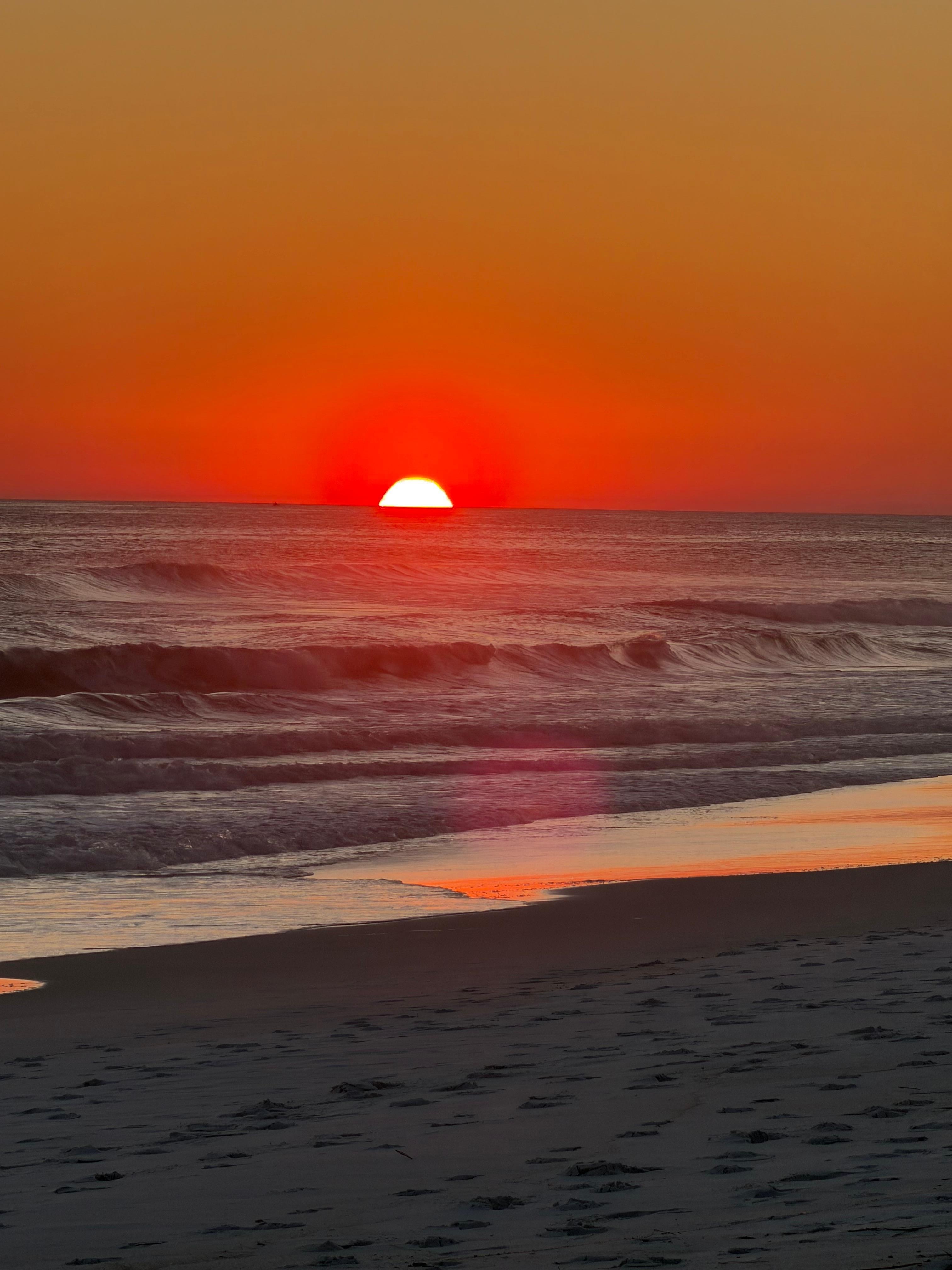 Sunset from private beach