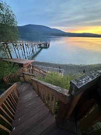 The view from the edge of the yard leading to the water.