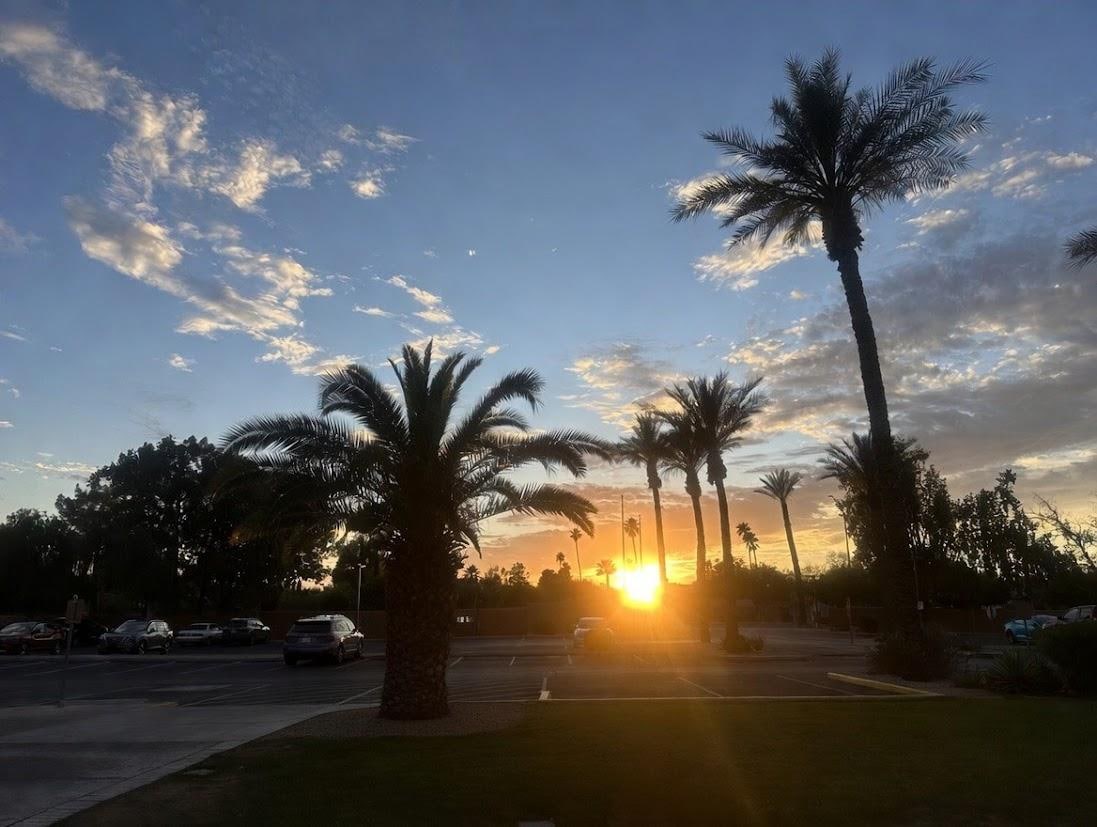 Sunset from the parking lot 