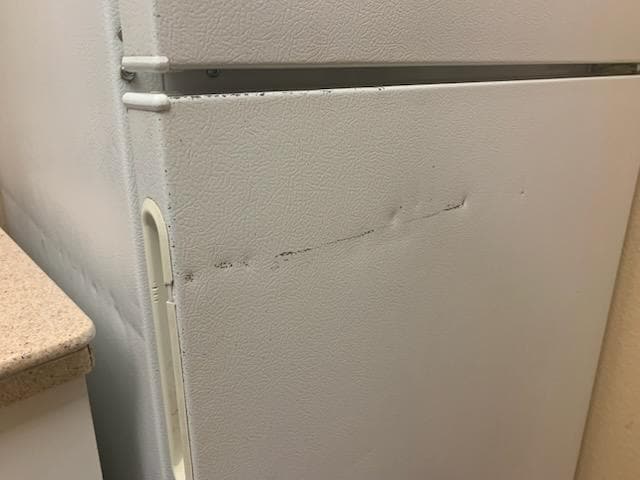 Damaged refrigerator 