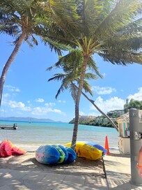 En la playa realmente no nadamos porque parece sucia el
Agua no es clara.