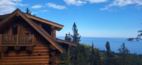 View from the parking spot when you first get to the cabin