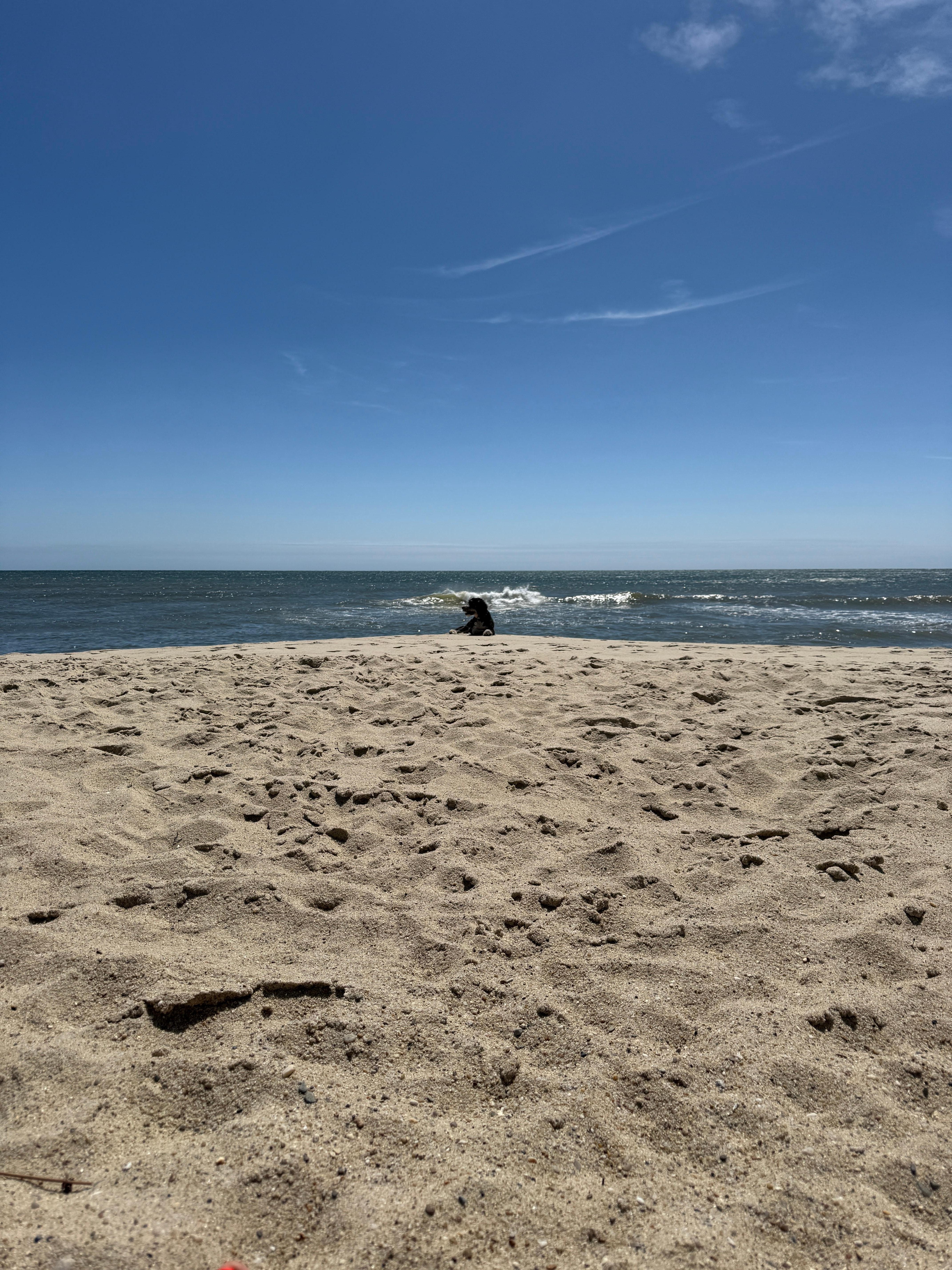 View from the deck (waves are larger than usual due to storm) 