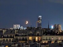 The moon from the terrace on our last night.