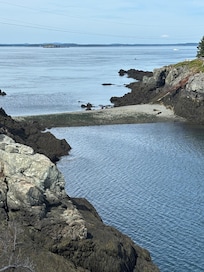 Low tide walk to Light House on Campobello Island.